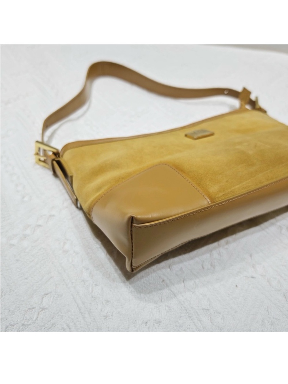 Salvatore Ferragamo Suede Leather Handbag Shoulder Bag Authentic - Picture 10 of 11